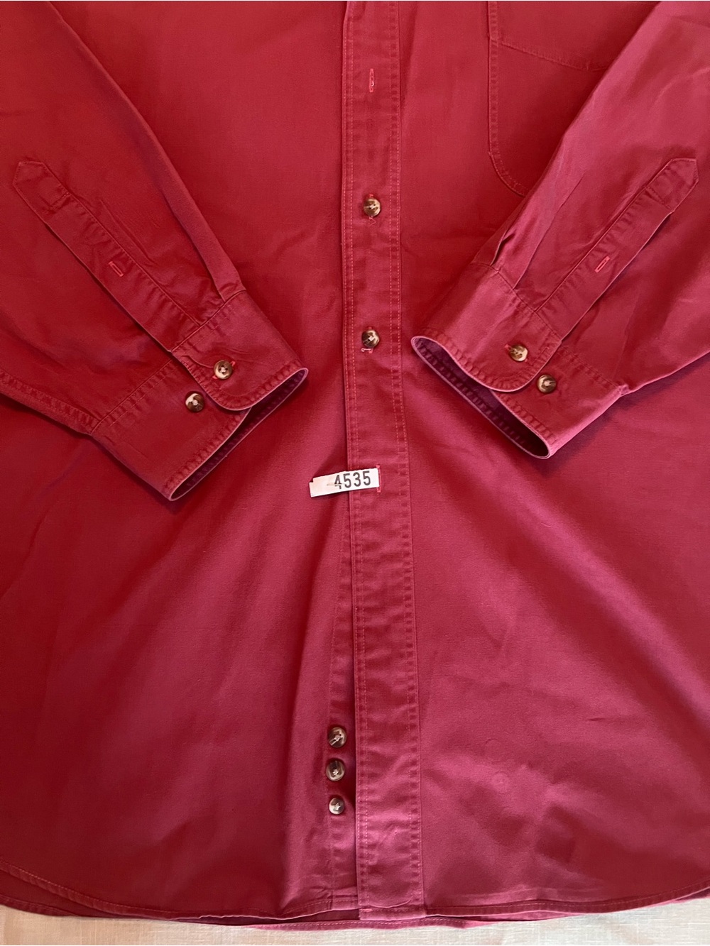 Croft&Barrow Red Button-Down - Picture 3 of 9